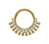 KAHDGSS Stylish Crystal Septum Rings Stainless Steel Nose Jewelry Ear Cartilage Hoop Body Piercing Accessory For Parties Wear Fashionable Body Jewelry