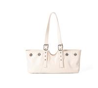 KAHDGSS Stylish Studded Motorcycle Inspired Underarm Bag Convertible Shoulder Handbag Practical PU Large Capacity Fashionable Accessory Trendy Studded Handbag