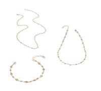 KAHDGSS Three Piece Adjustable Y Necklace And Set For Women Fashion Body Neck Jewelry Gift Alloy Materials Luxury Zircon Necklace For Women