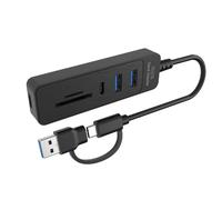 KAHDGSS USB3.0 Expansion Adapter With Type C Port And Memory Card Readers Compatibles Multiple Systems USB Adapter With Double Card Slots For Dashcam