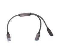 KAHDGSS USB3.0 Male To Double Female Y Splitter Adapter Cable For Fast Speed Data Transfer And Charging On Laptops And Desktops