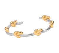 KAHDGSS Versatile Stainless Steel Adjustable Knot Accent Lightweight Unisex Bangle for Gifts Everyday Wear Contemporary Wristband