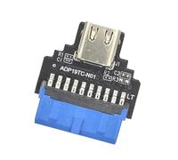 KAHDGSS Wide Compatible 19Pin to Type C Converter Adapter for Seamlessly Device Connection and Efficient Data Transfer Aluminum USB C Converter