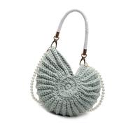 KAHDGSS Women Beach Bag Fashion Crossbody Bag Trendy Shoulder Seashells Conch Handbag Handwoven Messengers For Daily Women Handwoven Crossbody Stylish Handbag Female Fashion Shoulder