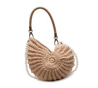 KAHDGSS Women Beach Bag Fashion Crossbody Bag Trendy Shoulder Seashells Conch Handbag Handwoven Messengers For Daily Women Handwoven Crossbody Stylish Handbag Female Fashion Shoulder