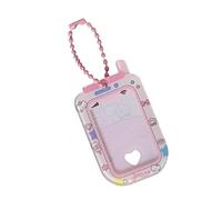 KAHDGSS Women Cartoon Phone Shape Photocard Holder Card Case Acrylic Card Wallet 1Inch Small Card Idol Photo Keychain Pendants