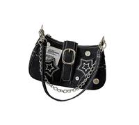 KAHDGSS Women Chain Shoulder Bag Denims Armpit Star Shopping Top Handle Purse Trend Aesthetic Handbag for Travel Women Star Armpit Denims Underarm Chain Shoulder for Daily