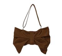 KAHDGSS Women's Shoulder Bag Bows Wedding Armpit Bags Underarm Purse With Ruched Decors For Daily Commutes Or Casual Travel Crinkled Nylon Crossbody Bag