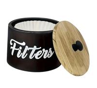 KAHDGSS Wood Filter Paper, Easy Access, Dry Holder for Home Coffee Filter Paper Organizers