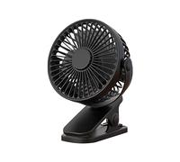 Kahdsvby 1200Mah Summer Clip-On Fan Portable Automatic Oscillating Head Fan Fit For Student Black