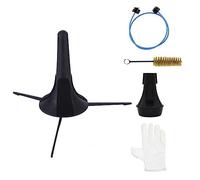 Kahdsvby 1Set 5 in 1 Small Maintenance Cleaning Tool Kit Plastic+Metal Trumpet Mute Stand Brush Holder+Cleaning Brush+Muffler+Gloves