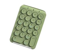 Kahdsvby Wireless Number Pad Bluetooth Numeric Keypad Round Keycaps Numpad 22 Keys Rechargeable Number Keyboard(Green)