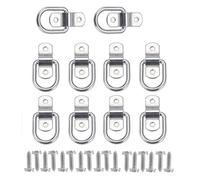 KAHEIGN 10Pcs D Ring Tie Down Ring Load Anchor Trailer Anchor Forged Lashing Ring with 20Pcs Screws for Load Securing in Trailer Truck Boat Cars Kayak