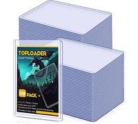 KAHEIGN 120Pcs Clear Card Sleeves, 76 x 101mm Standard Top Loader Cards Sleeves 35pt Plastic Card Holders Toploader Card Protector for Pokemon Yu-Gi-Oh Sports Game Cards Collect