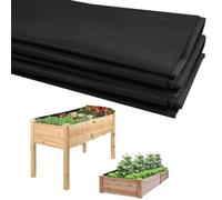 KAHEIGN 2 Pieces Raised Bed Planter Liners, 160CM x 210CM Large Veg Trough Fabric Liner Non Woven Vegetable Trugs Mat Planting Grow Bags for Growing Vegetables Flowers Plants (Black)