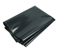 KAHEIGN 2m x 6m Black Polythene Sheeting, 0.3mm Thick Garden Grow Polytunnel Cover Polythene Horticultural Membrane for Gardening Insulation & Building Rubble Protection (125Mu /500G)