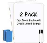 KAHEIGN 2Pcs Small Dry Erase White Boards, 21CM x 30CM Double Sided Mini Whiteboard Durable Portable White Board with 2 Pens and 2 Erasers - for Student Teacher Classroom Home Office Supplies