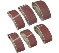 KAHEIGN 30Pcs Cloth/Fabric Sanding Belt, 75 x 533mm Sanding Belt 40/60 /80/120 /180/240 Grits Aluminum Oxide File Belts for Bosch Belt Sanders etc