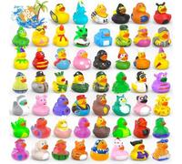 KAHEIGN 30Pcs Rubber Ducks, Random Assortment Ducks Bulk Mini Rubber Duckies Bath Toys with Mesh Carry Bag for Baby Kids Toddler Summer Beach Pool Toys Birthday Gifts Party Favors