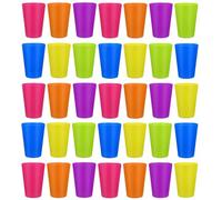 KAHEIGN 36Pcs Reusable Plastic Cups, 250ml Children’s Kids Durable Plastic Drinking Cups Tumblers Set for Kitchen Outdoor Parties Picnics BBQ’s Travels (6 Bright Colors)