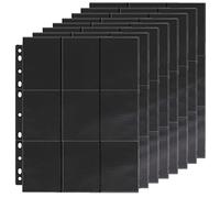 KAHEIGN 36Pcs Trading Card Sleeves, 648 Pockets Double-Sided Card Sleeve Pages 11 Holes Plastic Binder Sheets Clear Game Card Protectors for Pokemon Yu-Gi-Oh Sports Game Cards - fit 3 Ring Binder