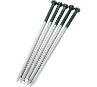 KAHEIGN 50Pcs Heavy Duty Artificial Grass Nails, 5mm x 150mm Round Head Galvanised Nails Astroturf Fake Lawn Fixing Steel Nails for Hardcore or Stoney Ground (Half Green)