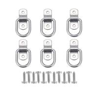 KAHEIGN 6Pcs D Ring Tie Down Ring Load Anchor Trailer Anchor Forged Lashing Ring with 12Pcs Screws for Load Securing in Trailer Truck Boat Cars Kayak