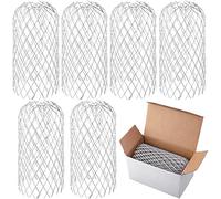 KAHEIGN 6Pcs Metal Gutter Guards, 4.5-8.5cm Expandable Screen Filter Strainer Leaf Gutter Strainer Downpipe Covers for Stopping Blockage Leaves Moss Muck Mud Balls