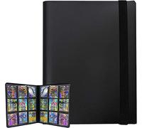 KAHEIGN 9-Pocket Trading Card Album, 216 Pockets PU Leather Card Folder Card Binder Holder Album with Elastic Strap for Pkmon Yu-Gi-Oh Sports Game Cards Collect