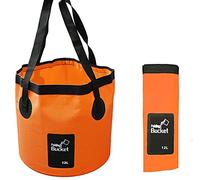 KAHEIGN Folding Water Bucket, 12L Portable Collapsible Bucket Camping Storage Container Wash Basin for Traveling Hiking Fishing Boating Gardening Car Washing (24 x 25cm)