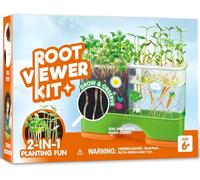 KAHEIGN Kids Plant Growing Kit, 2-in-1 Root Viewer & Planting Science Kit Soil & Hydro Observation Kits Discovery Educational Gardening Gift for Boy & Girl (NOT INCLUDED SEED)