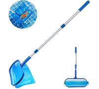 KAHEIGN Pool Leaf Skimmer, 130CM Swimming Pool Leaf Cleaning Net Fine Mesh Skimmer with Telescopic Rake for Pool Garden Pond Fountain Tubs Spa Fish Tank