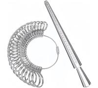 KAHEIGN Ring Sizer Gauge Set, UK Mandrel Stick Z 26 Sizes Measuring Finger Ring Jewellery Tool for Women Men Engagement Wedding (Silver)