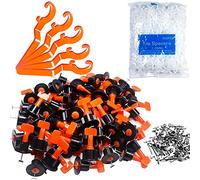 KAHEIGN Tile Leveling System Kit, 100Pcs Reusable Tile Levelers Spacers for Building Walls Floors with 4Pcs Special Wrenches, 500Pcs 2mm Tile Spacers, 10Pcs T-Needles