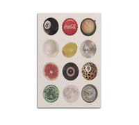 Kahh Retro Trend Lucky 8 Ball Poster Funky Disco Ball Canvas Wall Art Vintage Music Record Aesthetic Print Minimalist Preppy Painting Poster Canvas Wall Art For Living Room Bedroom Gaming Room Office