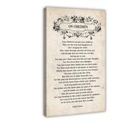 Kahlil Gibran, Kahlil Gibran On Children Poster, Kahlil Gibran Quote , Lebanese-American Writer, Poet, Prophet, Kahlil Gibran Gift Poem Canvas Poster Wall Art Decor Print Picture Paintings for Living