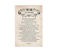 Kahlil Gibran, Kahlil Gibran On Children Poster, Kahlil Gibran Quote , Lebanese-American Writer, Poet, Prophet, Kahlil Gibran Gift Poem Canvas Poster Bedroom Decor Landscape Office Room Decor Gift 20x