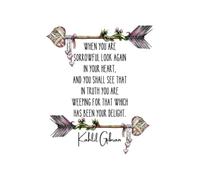Kahlil Gibran Quote 6x9" Soft Cover Notebook, An Inspirational Notebook featuring a beautiful quote about love with a pink boho arrow & heart design: ... and inspiration to be your best self!