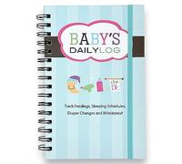 Kahootie Co Baby Daily Log Book - Track Newborn Daily Routine, Journal Memorable Moments - Hard Cover, Spiral Bound Journal (Teal, 5.5 x 8.5 inches, 2023)