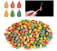 KAHOUI 300 Pcs Incense Cones, Waterfall Backflow Incense Cones, Colorful Incense Sticks Lavender Jasmine Mugwort Rose Sandalwood Incense Sticks with Tweezers, for Tea Room Study Office