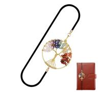 KAHZOR 1 x Elastic Bookmark Tree of Life Crystal Vintage Metal Bookmark Bookmark Notebook Diary Book Accessories Gift The Best Gift for Book Lovers