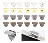 KAHZOR 12 Pairs of Magnetic Closure Pockets, Press Studs Without Sewing, Magnetic Buttons for Sewing Buttons, Closure Clips for Bags, Bag Closure and Curtains, Closure Clips for Bags, Magnetic Closure