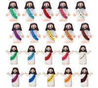 KAHZOR 20 Pieces Classic Jesus Figures, Mini Figures, Toy for Children, Religious Parties and Sunday School, DIY, Gifts and Christenings, Statue, Easter Egg Filler