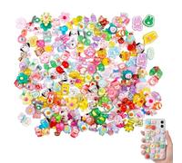 KAHZOR Pack of 50 Cute Slime Charms Set, Cute Resin Accessories, for DIY Craft Making, Scrapbooking, Mobile Phone Case, Jewellery Making, Hair Clip