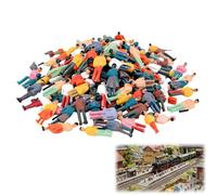 KAHZOR Pack of 50 Mini Railway Figures, Miniature Figures, Various Sitting and Standing Figures, Passby, Mini Figures People, Painted Sitting and Standing Scale 1:100