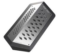 KAI Janus Grater, Black Made of Stainless Steel - Dimensions 23.3 x 11 x 5.5 cm with Collecting Container - Kitchen Grater Universal Grater with 2 Sides