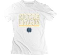 KAI KOU SONG ZI Lady University of Notre Dame Nd Notre Dame Fighting Irish Logo T Shirts White L