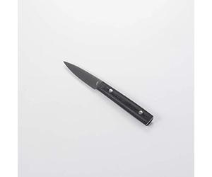 KAI Michel Bras Quotidien Utility Knife No.1 with 7.5 cm Blade Length - Titanium-Coated Utility Blade Made of A8 Steel - Black pakkawood - Made in Japan