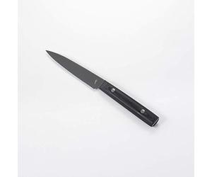 KAI Michel BRAS Quotidien Utility Knife No.2 with 12 cm blade length - titanium-coated utility blade made of A8 steel - black pakkawood - Made in Japan