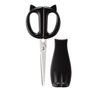 KAI Nyammy made in Japan Cat motif Kitchen scissors with cap (Japan import/packege is written in Japanese)